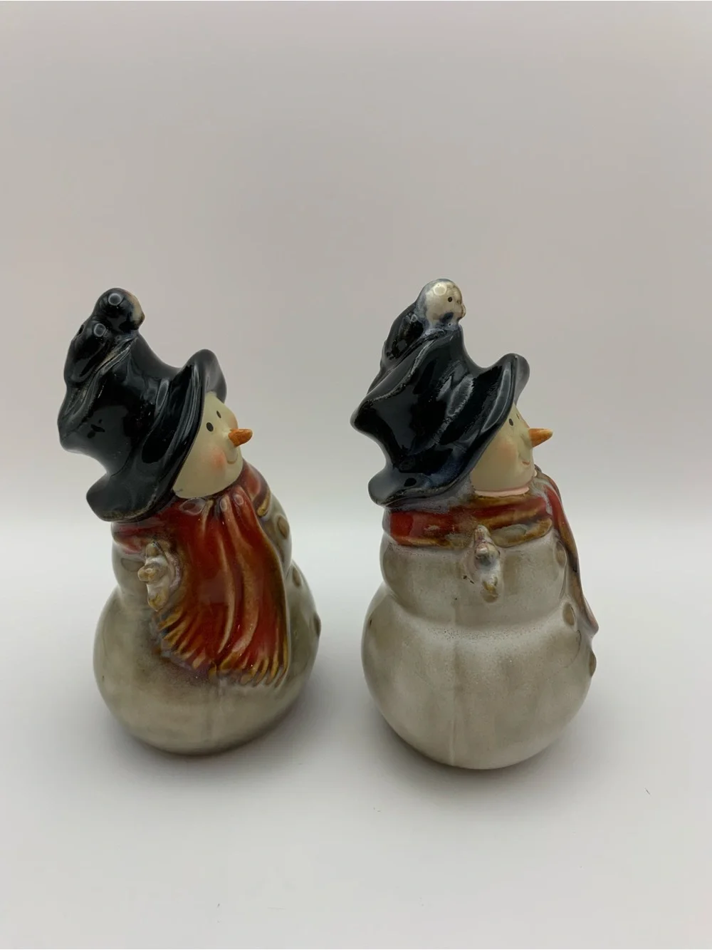 Christmas Snowman Salt & Pepper Shaker Set Kirklands Potters Garden Ceramic